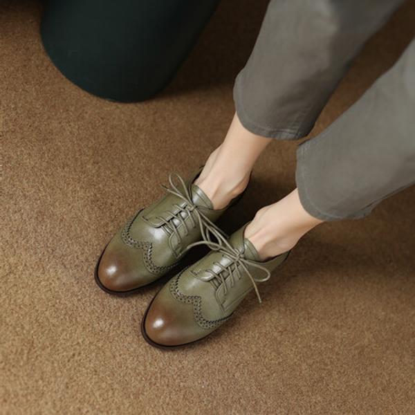 Artisan Crafted Genuine Leather Women’s Shoes - Luxurious Elegance in Every Step(EcqiH-870)