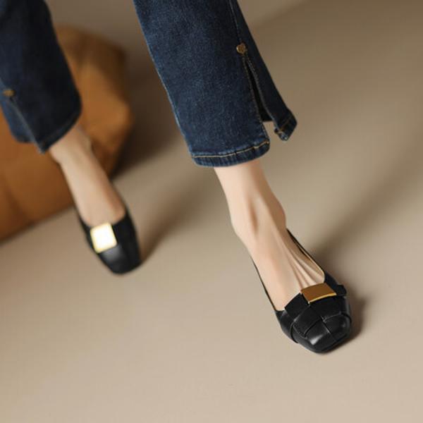 Luxury Handcrafted Genuine Leather Women's Shoes: Elegance in Every Stitch(EcqiH-1820)