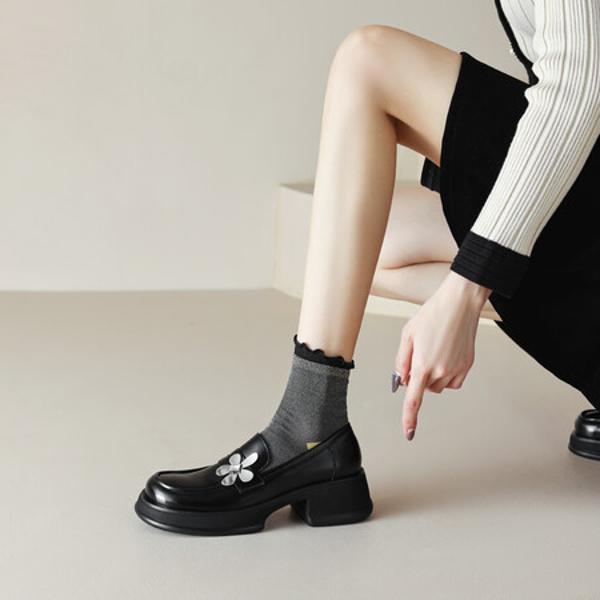 Elegant Handcrafted Leather Women's Shoes of Premium Quality(EcqiH-929)