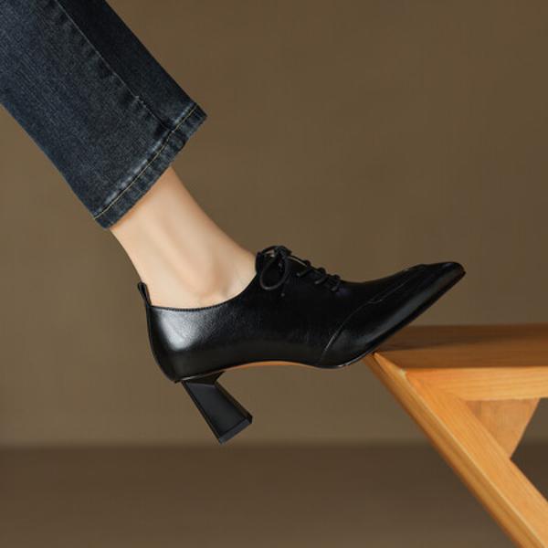 Luxury Handmade Leather Women's Shoes: Elegance in Craftsmanship and Quality(EcqiHL-1789)