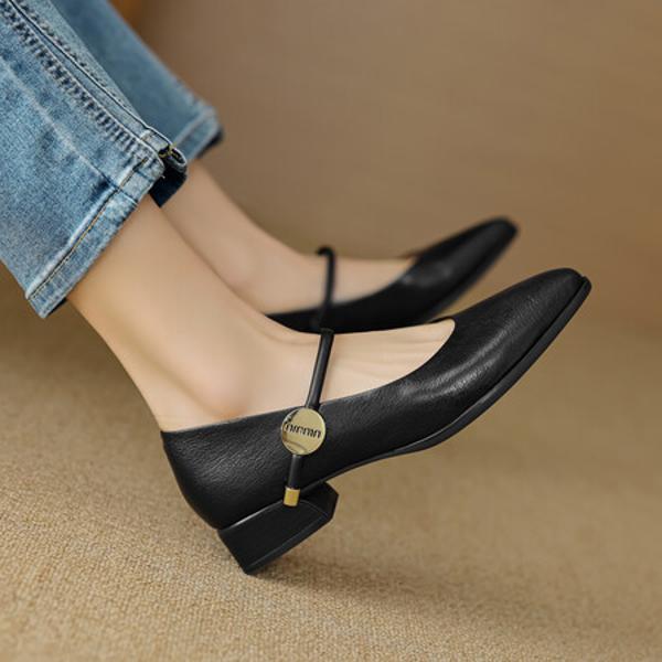 Handcrafted Genuine Leather Women's Shoes: Elegance Redefined(EcqiH-2772)