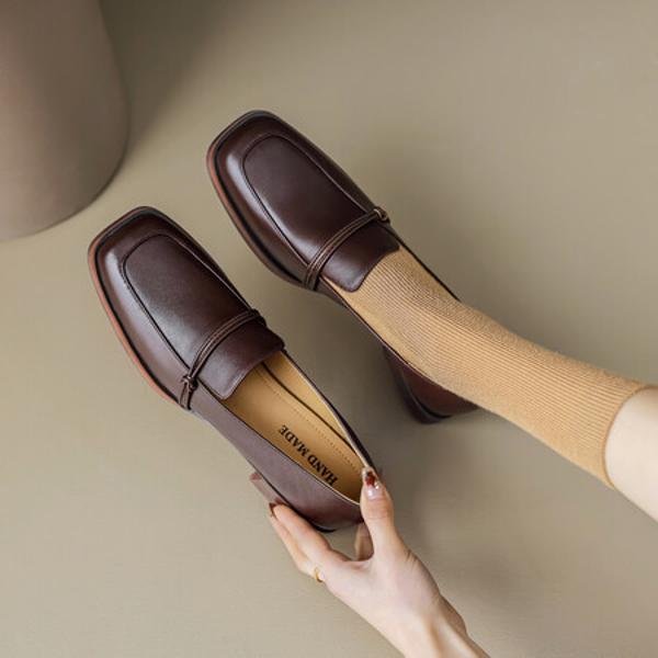 Handcrafted Luxury Leather Women's Shoes: Exquisite Craftsmanship and Elegance(EcqiH-2736)