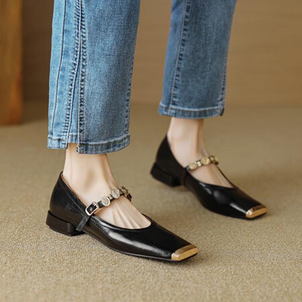 Exquisite Handmade Leather Women's Shoes: Timeless Elegance(EcqiH-2738)