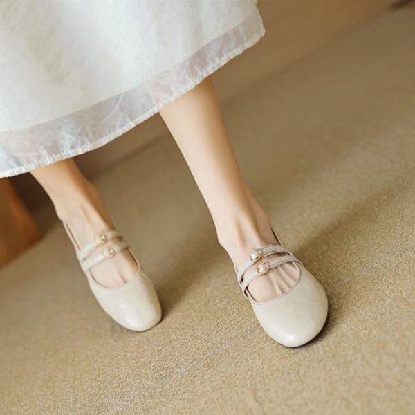 Elegant Handcrafted Leather Women's Shoes of Exquisite Quality(EcqiHL-2812)