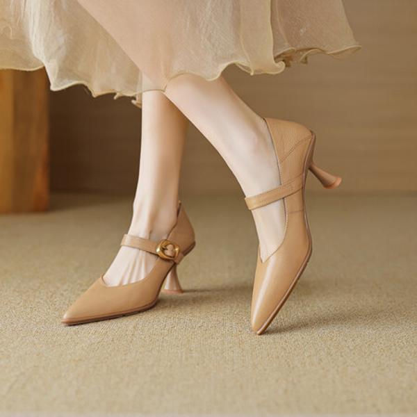 Handcrafted Luxurious Leather Women's Shoes: Elegant Artistry & Quality(EcqiHL-2731)