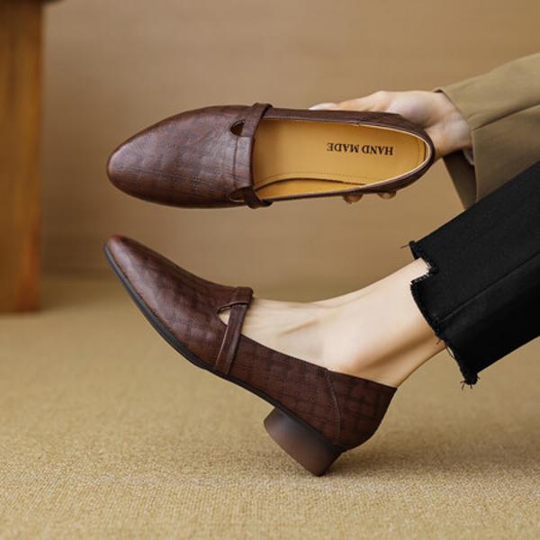 Handcrafted Luxury Genuine Leather Women's Shoes - Elegant Craftsmanship(EcqiH-2850)