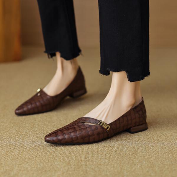 Handcrafted Genuine Leather Women's Shoes: Luxury, Elegant Craftsmanship(EcqiH-2852)