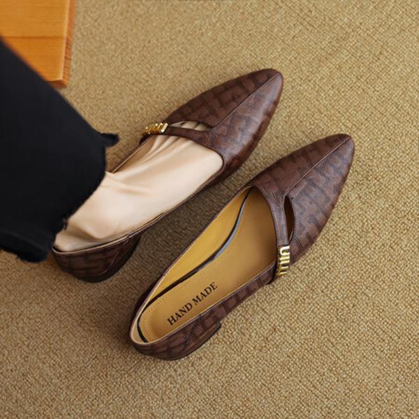 Handcrafted Genuine Leather Women's Shoes: Luxury, Elegant Craftsmanship(EcqiH-2852)