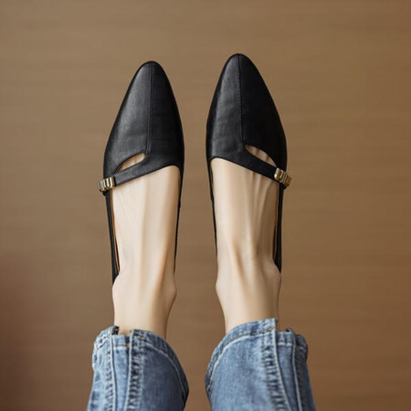 Handcrafted Genuine Leather Women's Shoes: Luxury, Elegant Craftsmanship(EcqiH-2852)