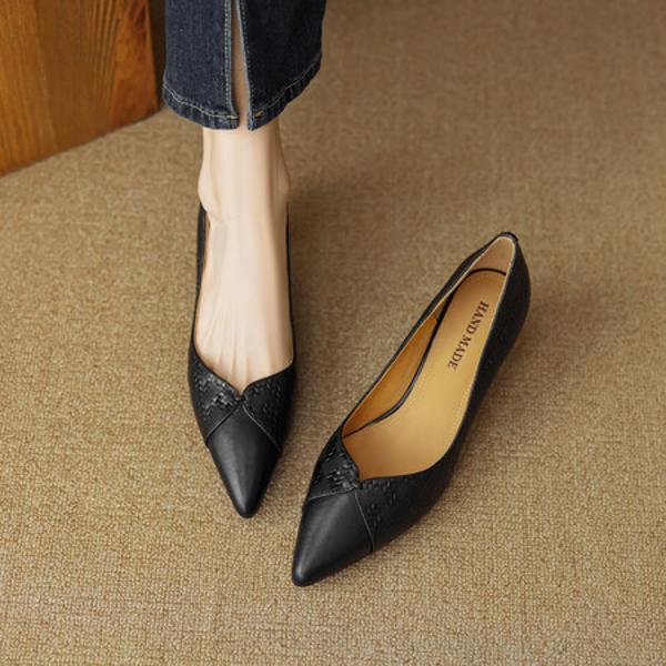 Handcrafted Genuine Leather Women's Shoes: Exquisite Craftsmanship & Timeless Elegance(EcqiH-2855)