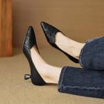 Luxury Handmade Leather Women’s Shoes - Elegance in Craftsmanship(EcqiH-2887)