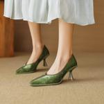 Elegant Handcrafted Leather Women's Shoes with Luxurious Craftsmanship(EcqiHL-2763)