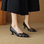 Luxurious Handmade Leather Women’s Shoes with Elegance(EcqiH-2906)