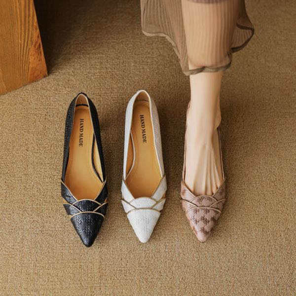 Luxurious Handmade Leather Women’s Shoes with Elegance(EcqiH-2906)