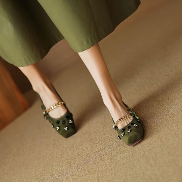 Luxury Handcrafted Genuine Leather Women's Shoes(EcqiH-2916)