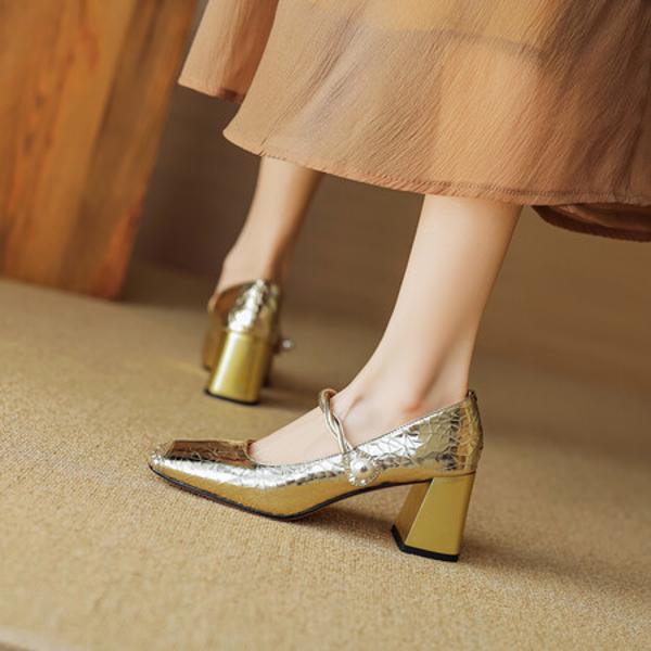 Exquisite Handcrafted Leather Women's Shoes for Luxurious Elegance(EcqiH-3012)