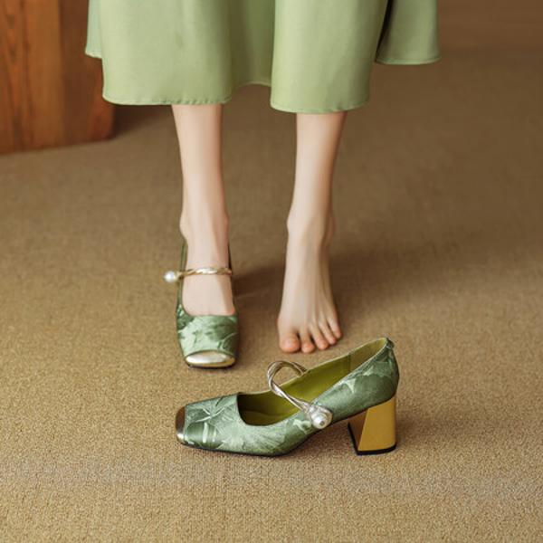 Handcrafted Leather Women's Shoes: Elegant Craftsmanship & Luxury Quality(EcqiH-3010)