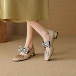 Elegant Handcrafted Leather Women's Shoes - Luxury Quality(EcqiHL-3103)