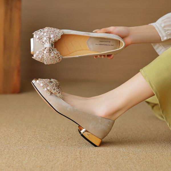 Exquisite Handmade Leather Women's Shoes: Luxurious Elegance(EcqiH-3126)