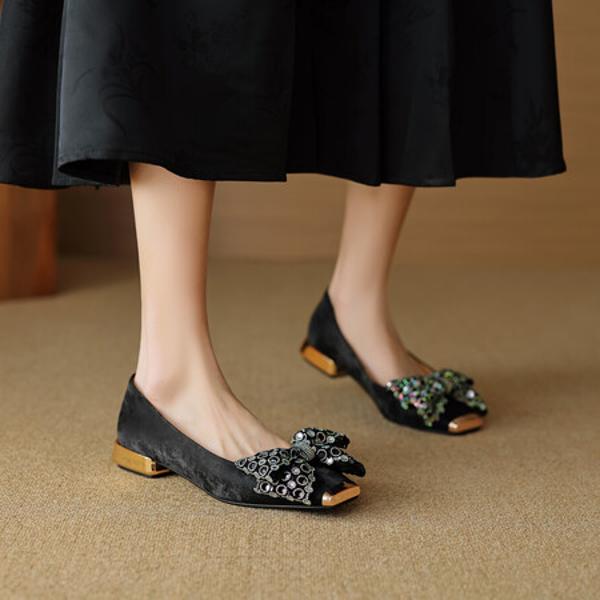 Exquisite Handmade Leather Women's Shoes: Luxurious Elegance(EcqiH-3126)