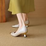 Handcrafted Luxury Genuine Leather Women’s Shoes: Elegance in Every Stitch(EcqiH-3078-B)