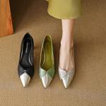 Handcrafted Luxury Genuine Leather Women’s Shoes: Elegance in Every Stitch(EcqiH-3078-B)