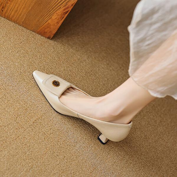 Handcrafted Luxe Leather Women's Shoes for Elegance(EcqiH-3288)