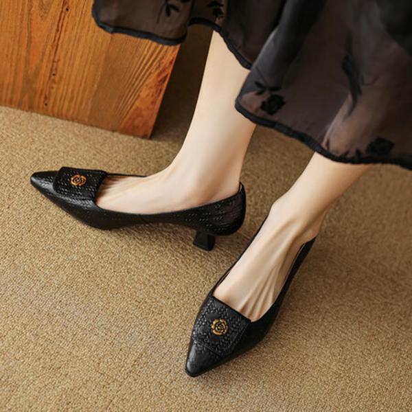 Elegant High-End Handcrafted Leather Women's Shoes(EcqiH-3320)