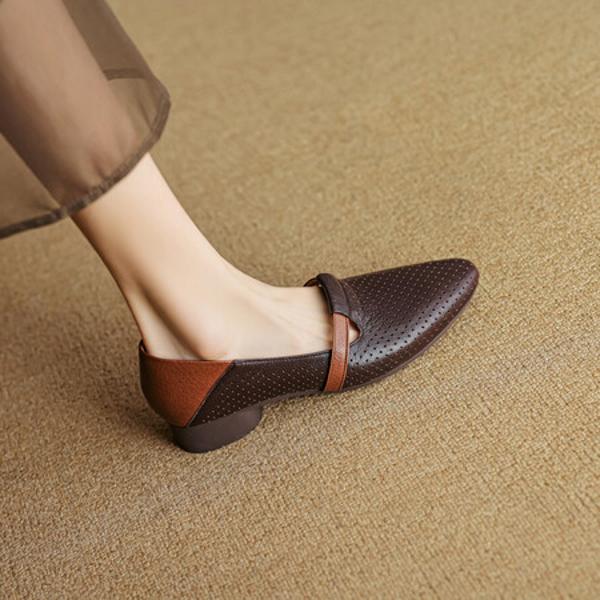 Exquisite Handmade Leather Women Shoes: Luxurious Craftsmanship and Elegance(EcqiH-3307)