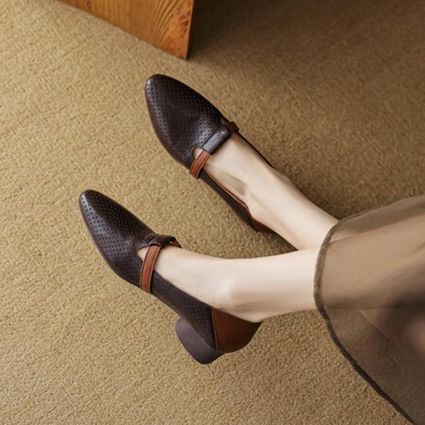 Exquisite Handmade Leather Women Shoes: Luxurious Craftsmanship and Elegance(EcqiH-3307)