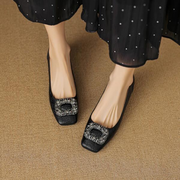 Handcrafted Genuine Leather Women's Shoes: Luxurious Elegance in Every Stitch(EcqiH-3622)