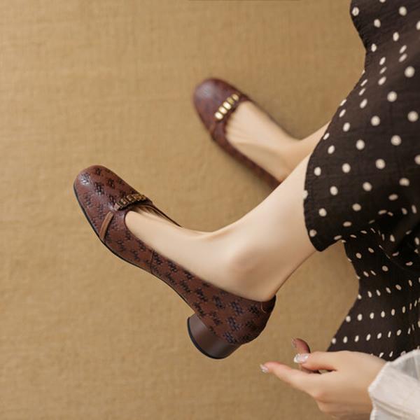Elegant Handcrafted Genuine Leather Women's Shoes of Luxurious Quality(EcqiH-3626)