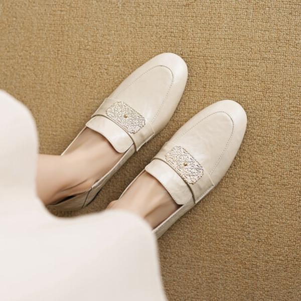 Handcrafted Leather Women’s Shoes: Luxurious Elegance(EcqiH-3705)