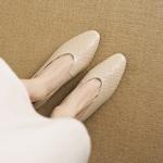 Handcrafted Genuine Leather Women's Shoes: Luxurious Elegance in Craftsmanship(EcqiHL-3712)