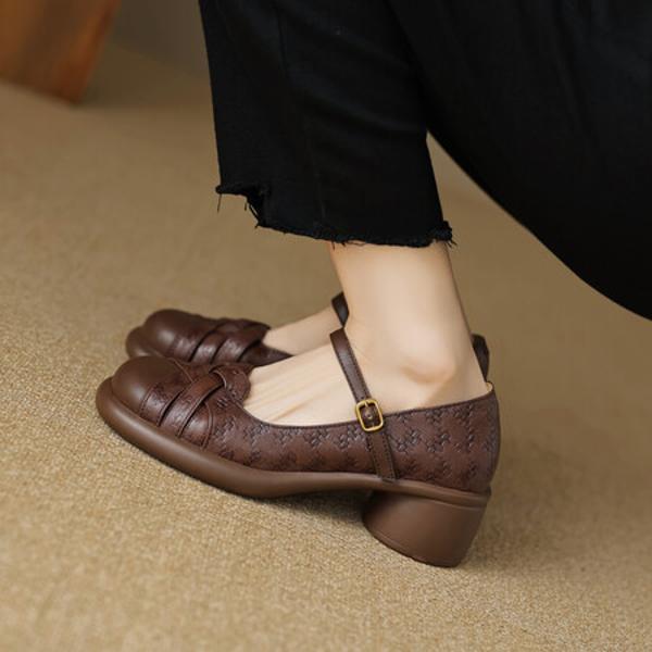 Elegant Handcrafted Leather Women’s Shoes - Luxurious Craftsmanship(EcqiH-3700)