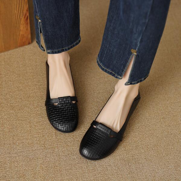 Handcrafted Leather Women's Shoes: Exquisite Elegance in Every Detail(EcqiHL-3715)