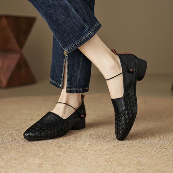 Exquisite Handmade Leather Women's Shoes: Luxury, Elegance & Craftsmanship(EcqiH-3725)