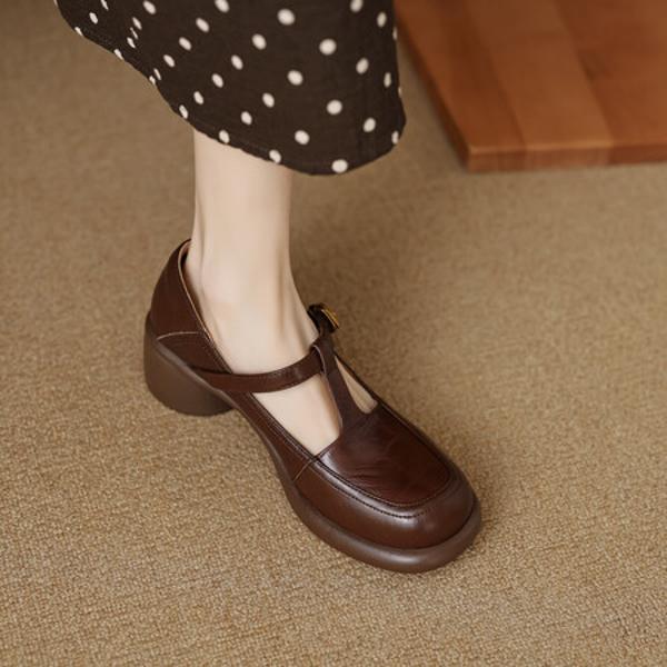 Handcrafted Leather Women's Shoes: Timeless Elegance(EcqiH-3768)