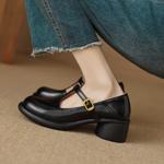 Handcrafted Leather Women's Shoes: Timeless Elegance(EcqiH-3768)