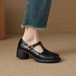Handcrafted Leather Women's Shoes: Timeless Elegance(EcqiH-3768)