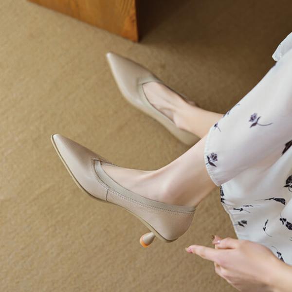 Handcrafted Genuine Leather Women's Shoes: Elegant Luxury Quality(EcqiHL-2791-Z)