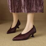 Handcrafted Genuine Leather Women's Shoes: Elegant Luxury Quality(EcqiHL-2791-Z)