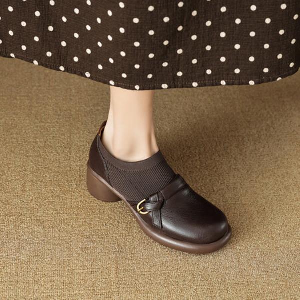 Handcrafted Luxury Genuine Leather Women's Shoes: Elegance & Quality Redefined(EcqiH-6030)