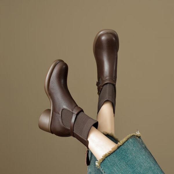 Exquisite Handcrafted Leather Women's Shoes: Luxury Elegance(EcqiH-6105)