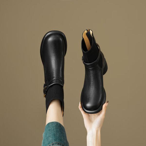 Exquisite Handcrafted Leather Women's Shoes: Luxury Elegance(EcqiH-6105)