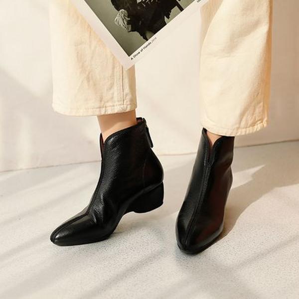 Luxurious Handcrafted Leather Women's Shoes: Elegant Craftsmanship(EcqiH-6128)