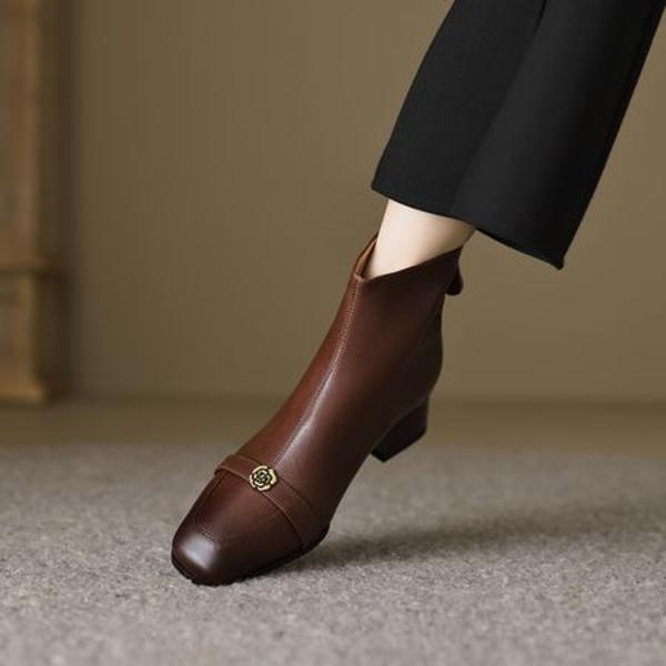 Luxury Handmade Leather Shoes for Elegant Women(EcqiH-6135)