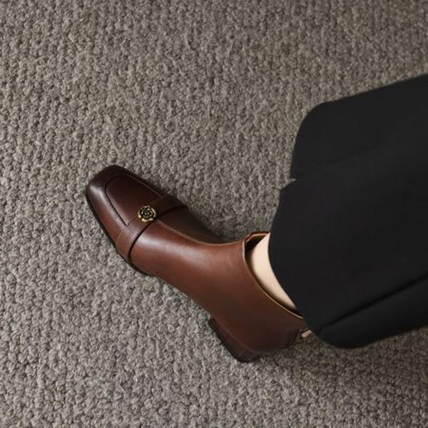 Luxury Handmade Leather Shoes for Elegant Women(EcqiH-6135)