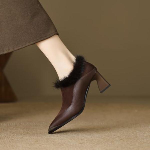 Exquisite Handcrafted Leather Women's Shoes for Timeless Elegance(EcqiH-6165)