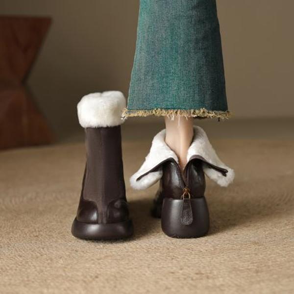 Handcrafted Leather Women's Shoes: Luxurious Elegance(EcqiH-6175)